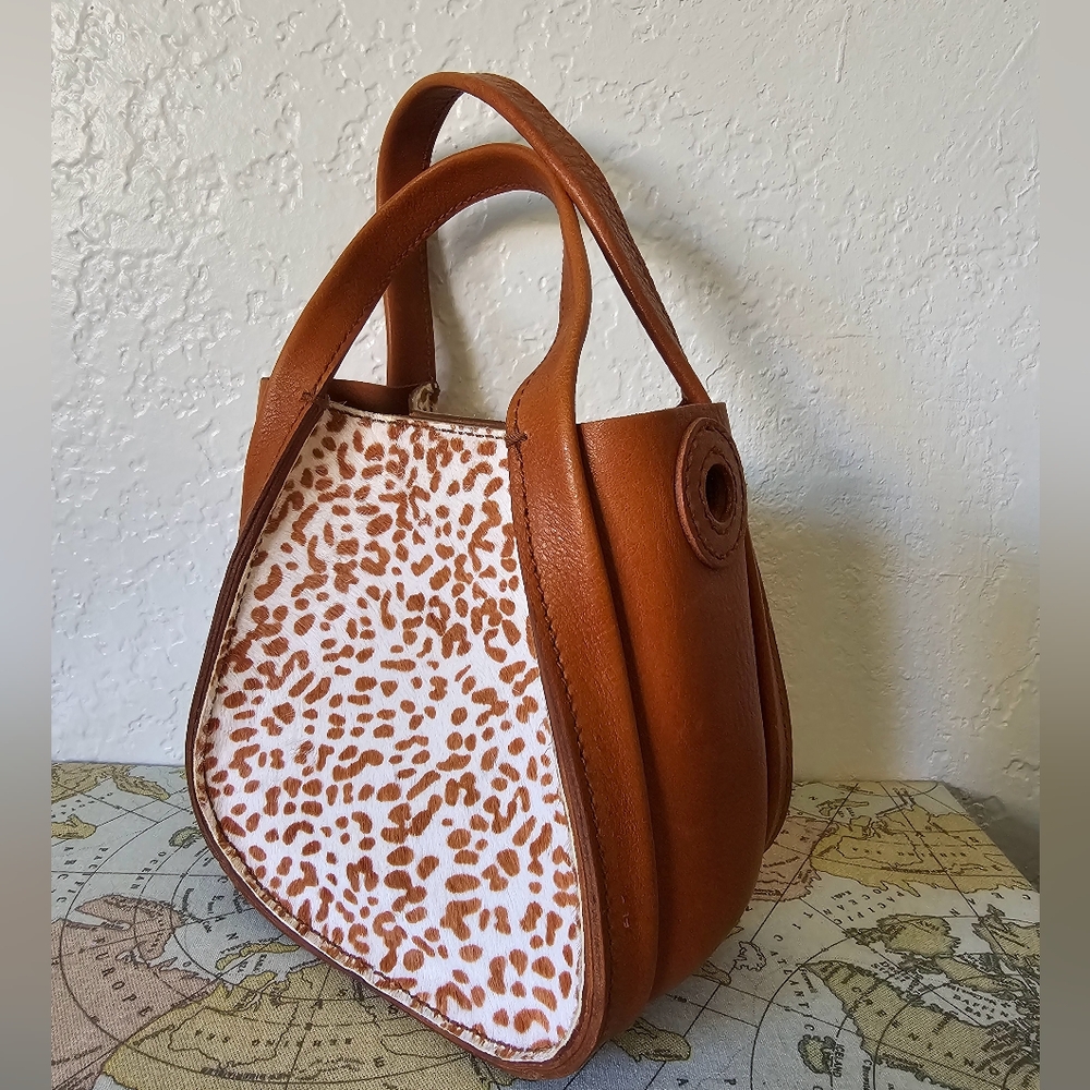 Madewell mini dyed calf leather brown mini handbag‎
